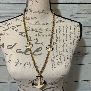 David Hill Anchor Nautical themed Gold necklace
